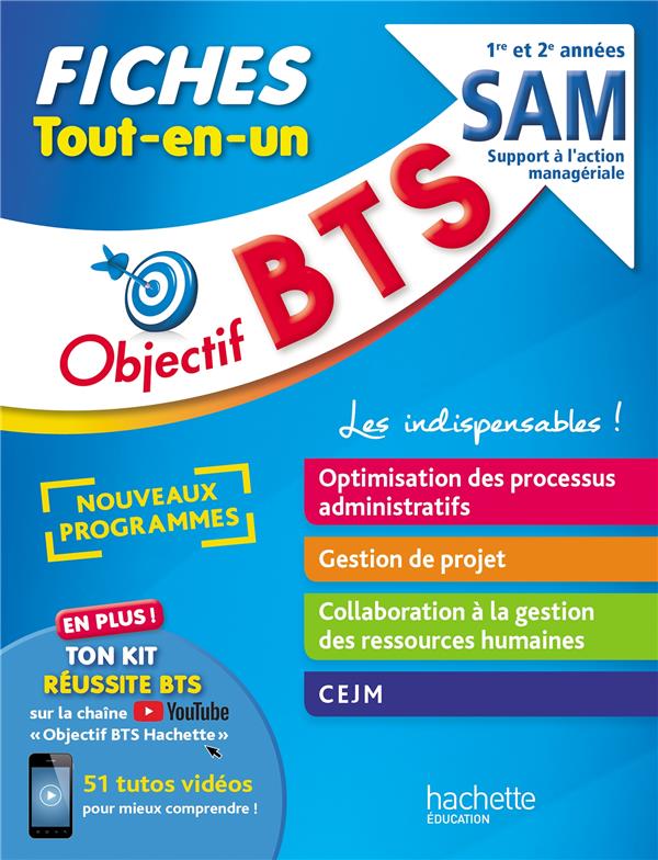 OBJECTIF BTS : SAM 1RE ET 2E ANNEES  -  FICHES TOUT-EN-UN - BONNEFOUS/DRAY - HACHETTE