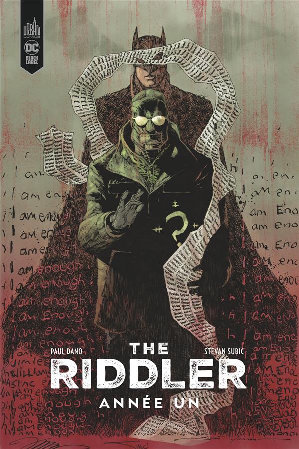 THE RIDDLER ANNEE UN - DANO PAUL - URBAN COMICS