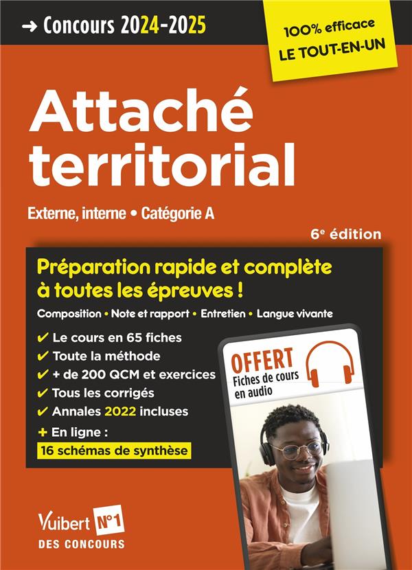 CONCOURS ATTACHE TERRITORIAL : CATEGORIE A  -  PREPARATION RAPIDE ET COMPLETE A TOUTES LES EPREUVES ! (EDITION 2024/2025) - LEBRUN/TATAT/BELLEGO - VUIBERT