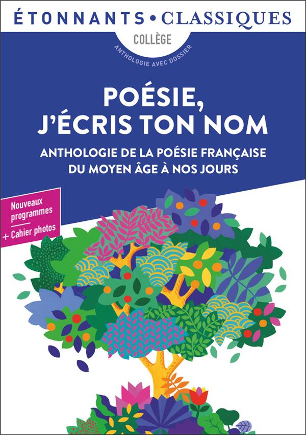 POESIE, J'ECRIS TON NOM - ANTHOLOGIE DE LA POESIE FRANCAISE DU MOYEN AGE A NOS JOURS - COLLECTIF - FLAMMARION