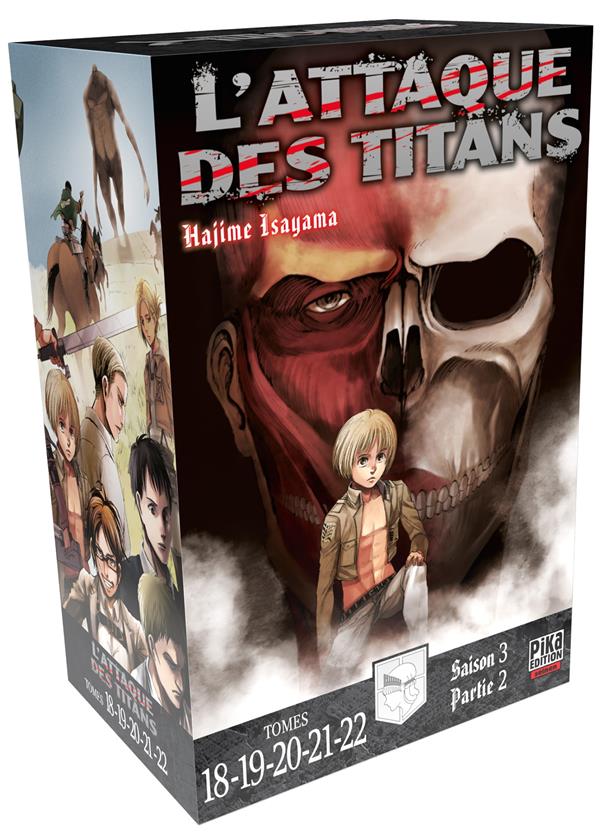 L'ATTAQUE DES TITANS : COFFRET INTEGRALE VOL.5 : TOMES 18 A 22 - ISAYAMA HAJIME - PIKA