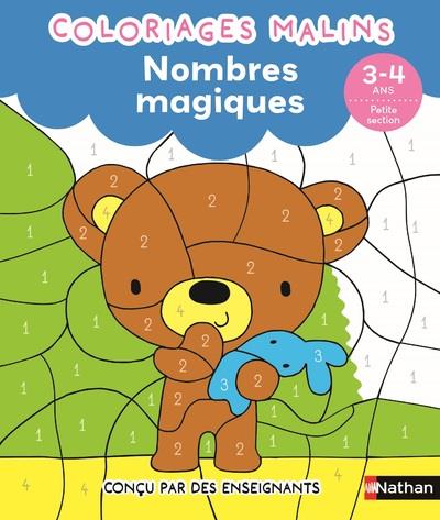 COLORIAGES MALINS : NOMBRES MAGIQUES  -  PS - SERRES/CAMEL - CLE INTERNAT