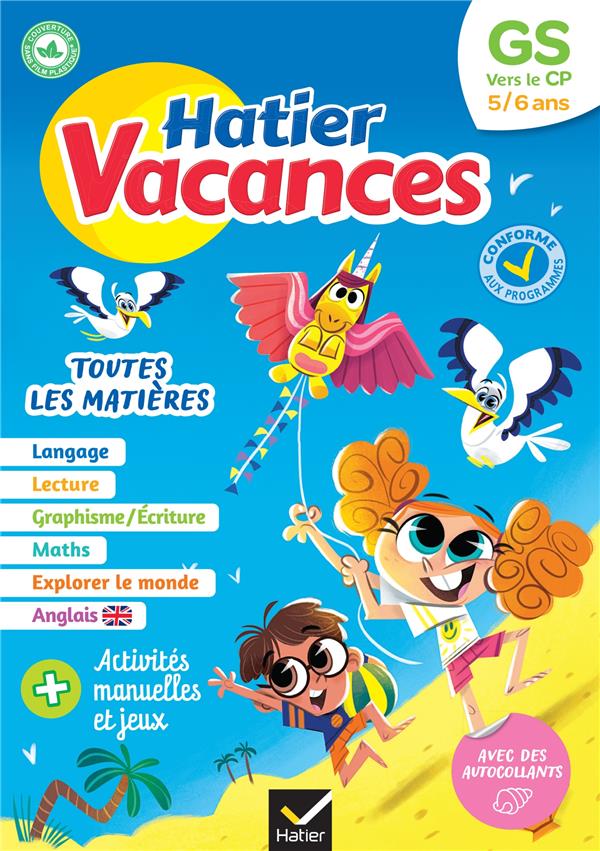 CAHIER DE VACANCES 2024  DE LA GRANDE SECTION VERS LE CP 5/6 ANS - POUR REVISER SON ANNEE DANS TOUTE - DOUTREMEPUICH - HATIER SCOLAIRE