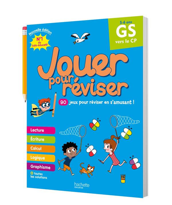 JOUER POUR REVISER - DE LA GS AU CP 5/6 ANS - CAHIER DE VACANCES 2024 - COLLECTIF/BONTE - HACHETTE