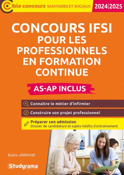 CONCOURS IFSI POUR LES PROFESSIONNELS EN FORMATION CONTINUE (EDITION 2024/2025) - JABRANE BADIA - STUDYRAMA