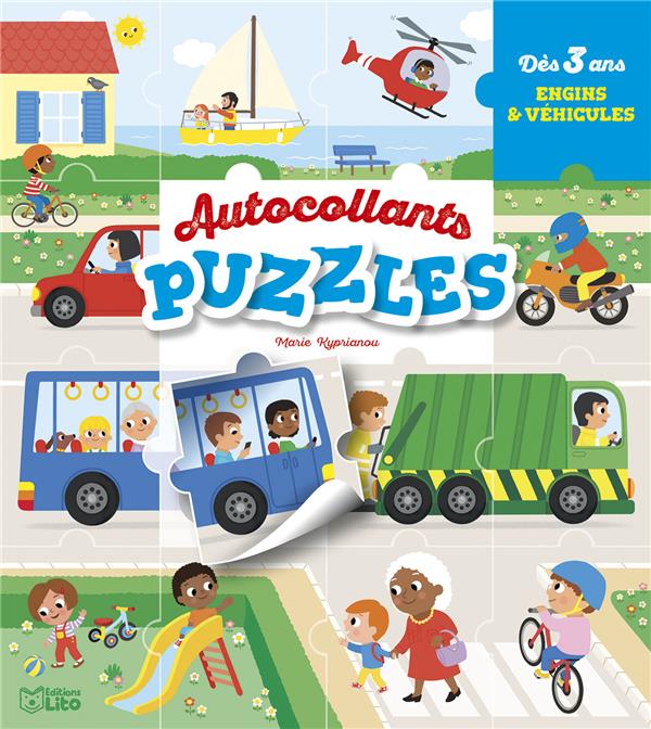 AUTOCOLLANTS PUZZLES : ENGINS ET VEHICULES - XXX - LITO