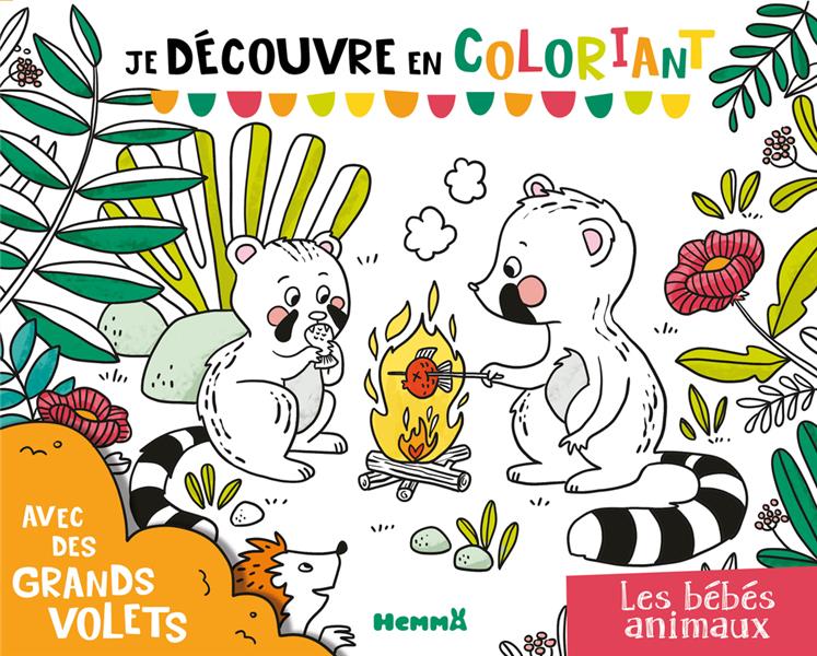 JE DECOUVRE EN COLORIANT : LES BEBES ANIMAUX - RENAUDEAU LUCIE - HEMMA