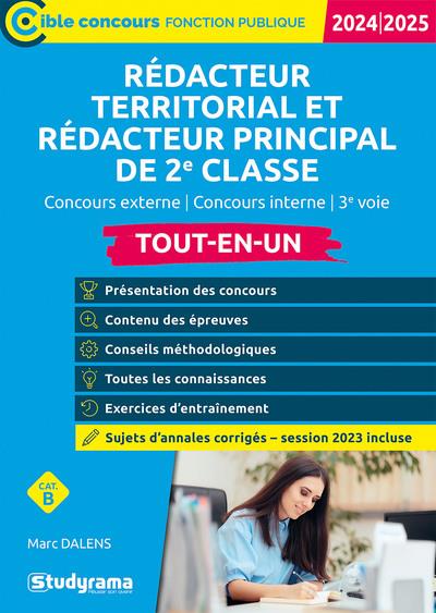 CIBLE CONCOURS FONCTION PUBLIQUE - REDACTEUR TERRITORIAL ET REDACTEUR PRINCIPAL DE 2E CLASSE (CONCOU - DALENS MARC - STUDYRAMA