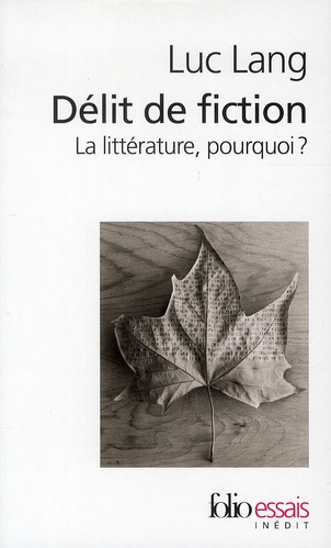 DELIT DE FICTION - LANG  LUC - GALLIMARD