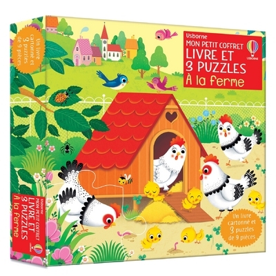 A LA FERME - MON PETIT COFFRET LIVRE ET 3 PUZZLES - Sam Taplin, Federica Iossa, Claire Ever, Eléonore Souchon - USBORNE