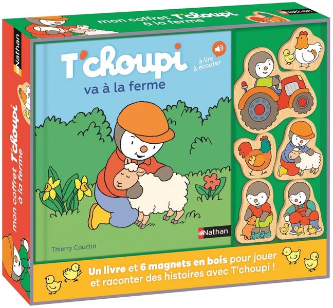 MON COFFRET T'CHOUPI VA A LA FERME - COURTIN THIERRY - CLE INTERNAT