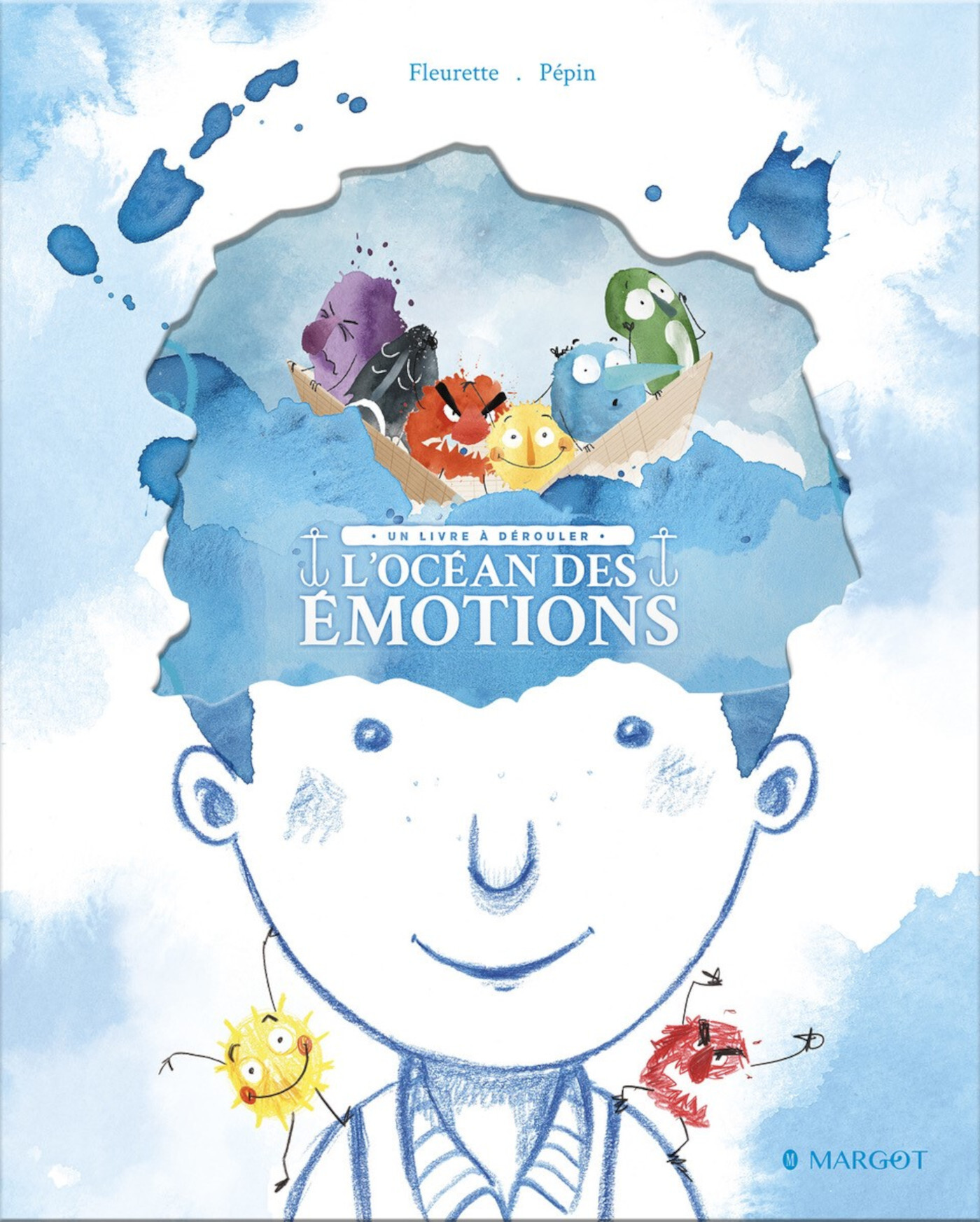 L'OCEAN DES EMOTIONS - UN LIVRE A DEROULER -  FLEURETTE,  PEPIN - MARGOT