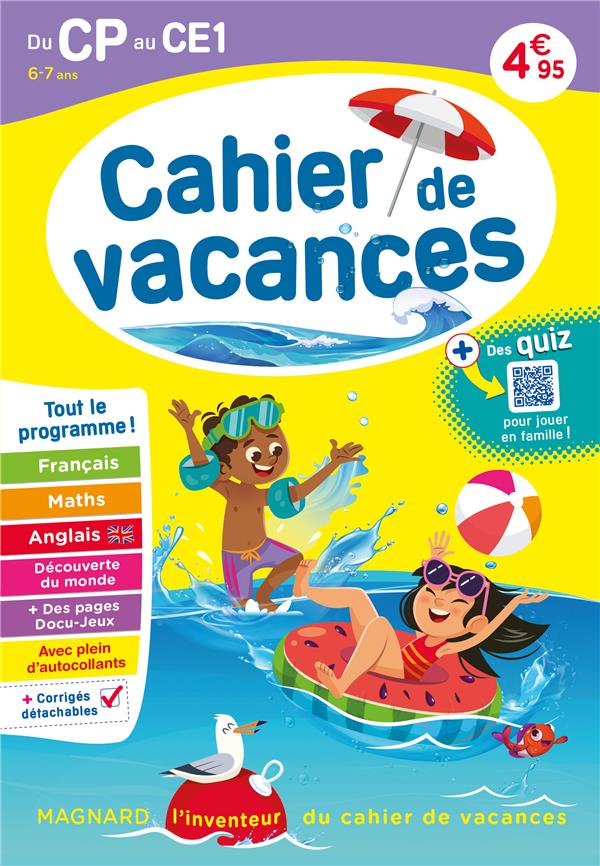 CAHIER DE VACANCES : DU CP VERS LE CE1 (EDITION 2023) - WORMSER/SEMENADISSE - MAGNARD