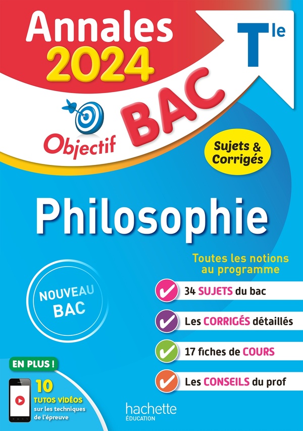 ANNALES OBJECTIF BAC 2024 - PHILOSOPHIE - DURAND/NIEUVIARTS - HACHETTE