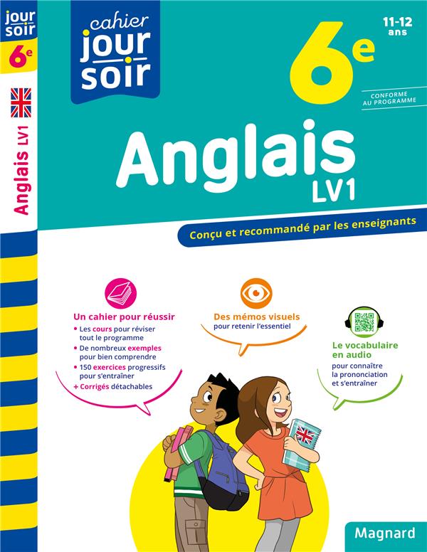 CAHIER DU JOUR / CAHIER DU SOIR  : ANGLAIS  -  6E  -  LV1 - DE VANNOISE/CUREAU - MAGNARD