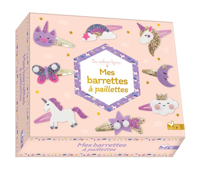 MES BARRETTES A PAILLETTES - COFFRET AVEC ACCESSOIRES - LA FABRICOTERIE - NC