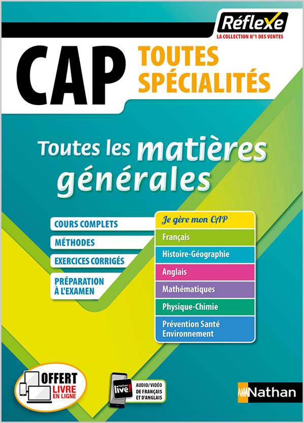 REFLEXE CAP TOME 20 : TOUTES LES MATIERES GENERALES  -  CAP, TOUTES SPECIALITES (EDITION 2020) - MONOT/LAGOUTTE - CLE INTERNAT