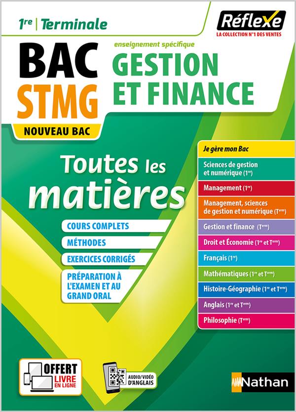 REFLEXE BAC : GESTION ET FINANCE : STMG : TOUTES LES MATIERES : 1RE/TERMINALE : ENSEIGNEMENT SPECIFIQUE (EDITION 2020) - LALAUDE-LABAYLE - CLE INTERNAT