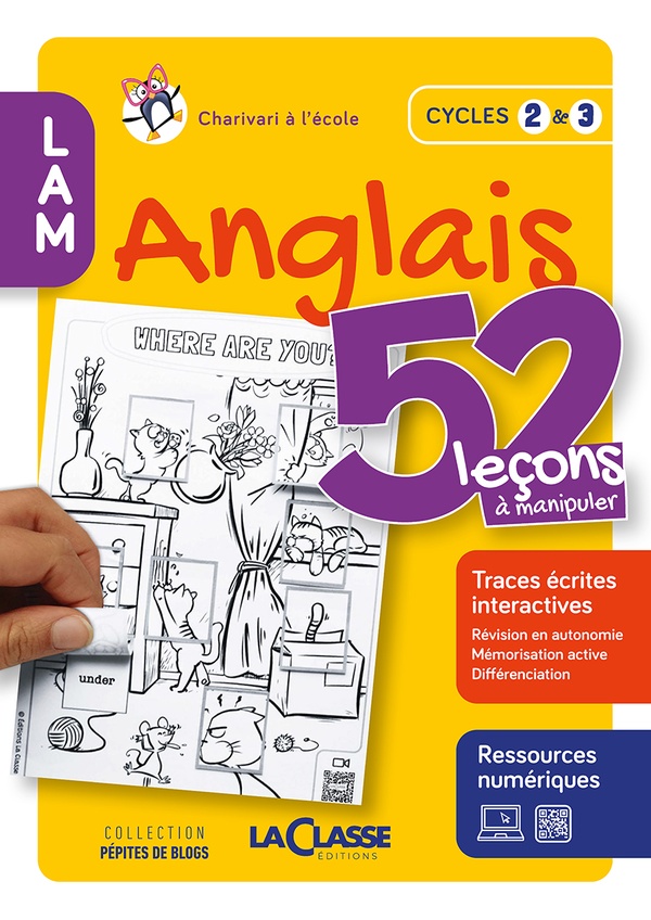 52 LECONS A MANIPULER EN ANGLAIS CYCLE 2 ET 3 (LIVRE + RESSOURCES NUMERIQUES) - CHARIVARI A L'ECOLE - MARTIN MEDIA