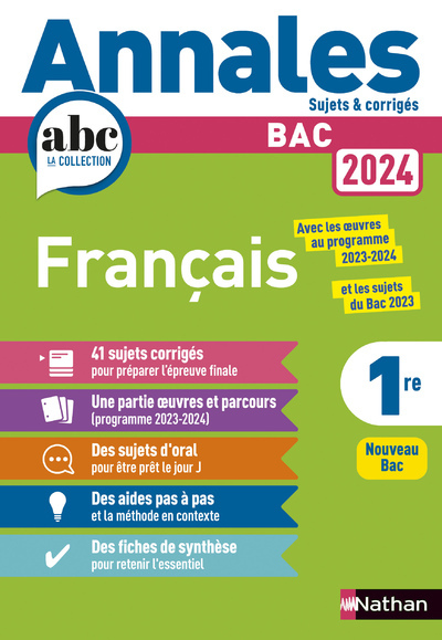 ANNALES BAC FRANCAIS 2024 - Anne Cassou-Noguès - NATHAN