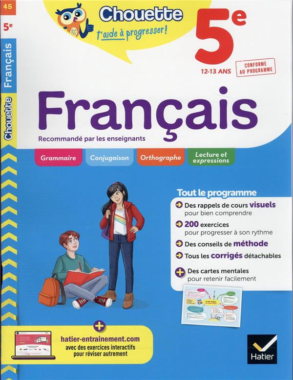 CHOUETTE ENTRAINEMENT TOME 45 : FRANCAIS  -  5E - COSSA/MARQUETTY - HATIER SCOLAIRE