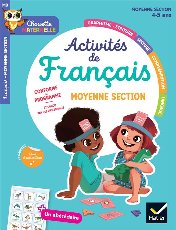 CHOUETTE MATERNELLE TOME M8 : ACTIVITES DE FRANCAIS  -  MOYENNE SECTION - GIROUD/GUNZBURGER - HATIER SCOLAIRE