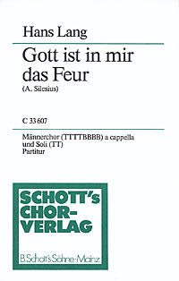 Gott ist in mir das Feur - HANS LANG , Lang Hans - SCHOTT