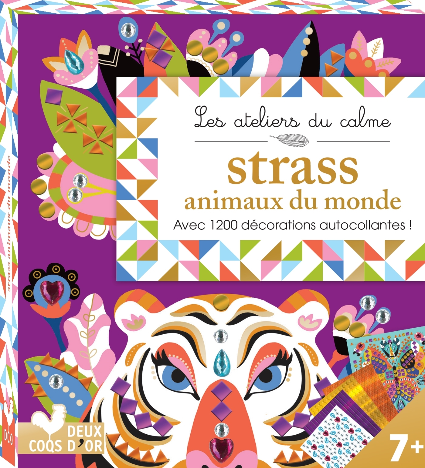 STRASS ANIMAUX DU MONDE - MINI BOITE AVEC ACCESSOIRES - CINZIA SILEO - DEUX COQS D OR