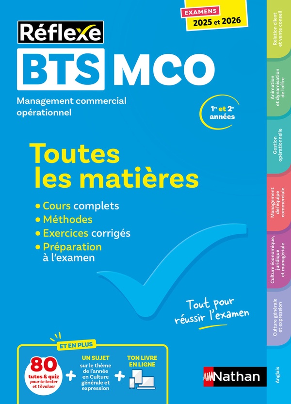 BTS MCO MANAGEMENT COMMERCIAL OPERATIONNEL - BTS MCO 1 ET 2 (TOUTES LES MATIERES) - N  7 - BESSON/BONNET-PIRON - CLE INTERNAT