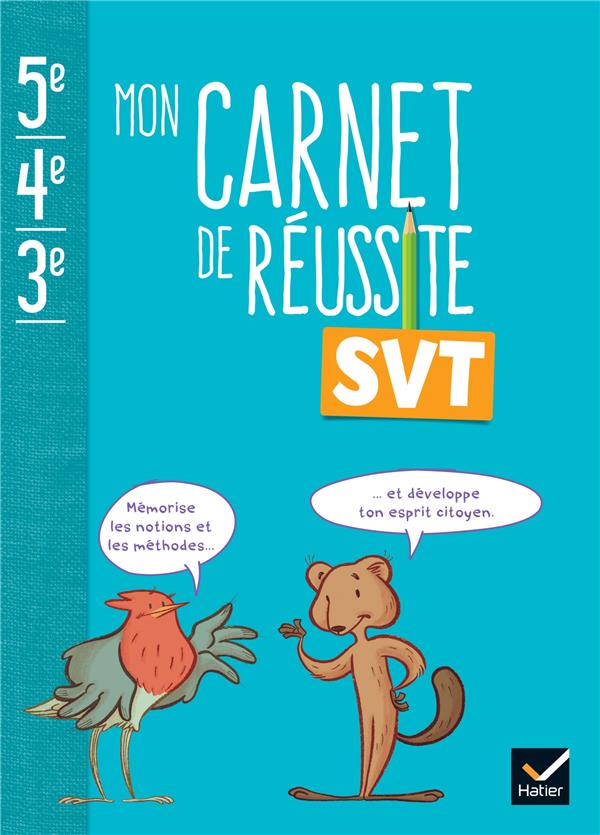 MON CARNET DE REUSSITE SVT 5E 4E 3E - ED 2024 - CARNET ELEVE - JOUAN MAXIME - HATIER SCOLAIRE