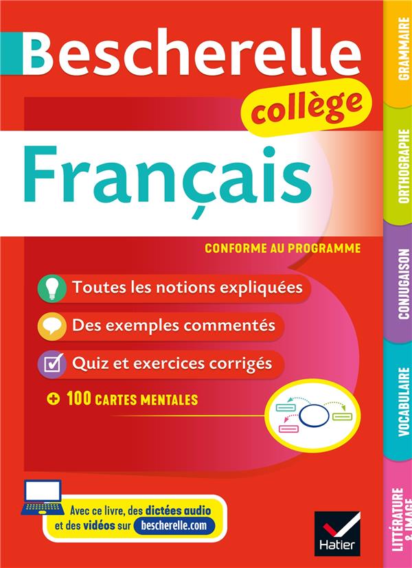 BESCHERELLE  -  FRANCAIS  -  GRAMMAIRE, ORTHOGRAPHE, CONJUGAISON, VOCABULAIRE, LITTERATURE et IMAGE  -  COLLEGE - BORTOLUSSI/GROUFFAL - HATIER SCOLAIRE