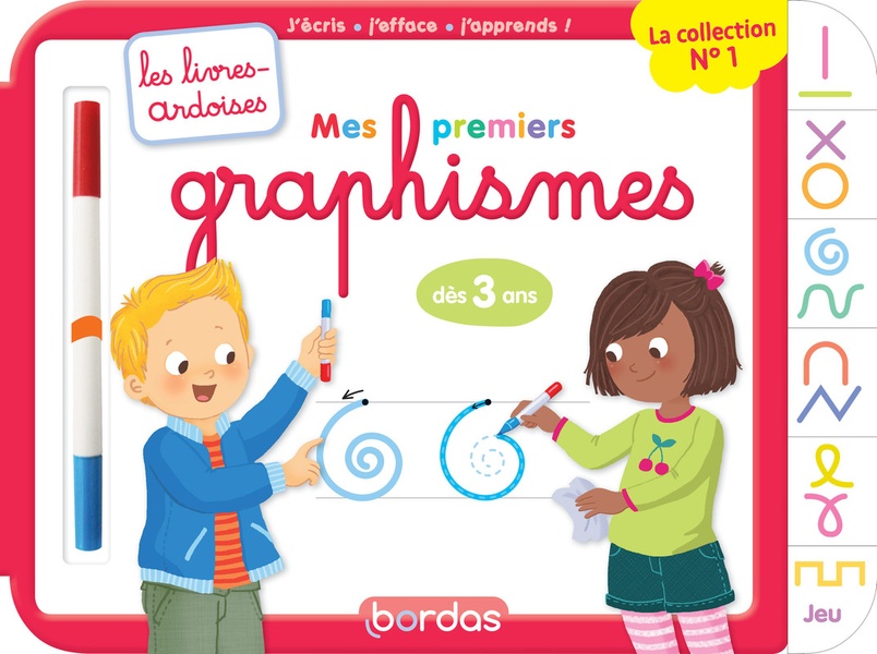 LES LIVRES-ARDOISES : MES PREMIERS GRAPHISMES  -  A PARTIR DE 3 ANS (EDITION 2023) - HUDRISIER/LUTHRINGER - BORDAS