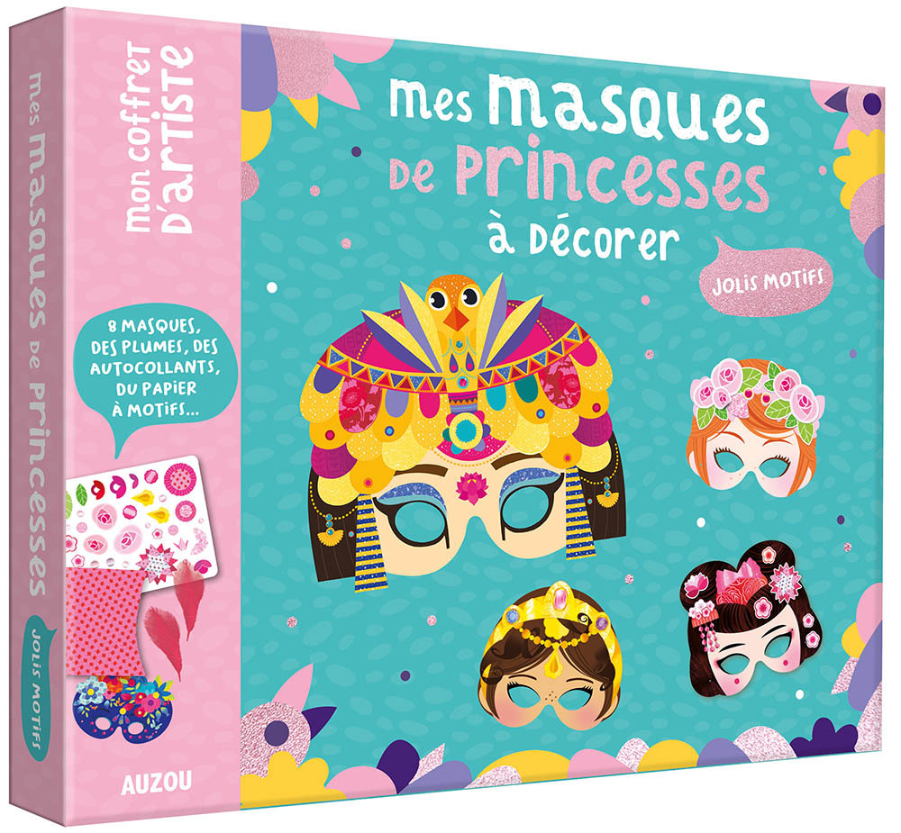 MON COFFRET D'ARTISTE - MES MASQUES DE PRINCESSES À DÉCORER - GUESNE/LILIDOLL - AUZOU