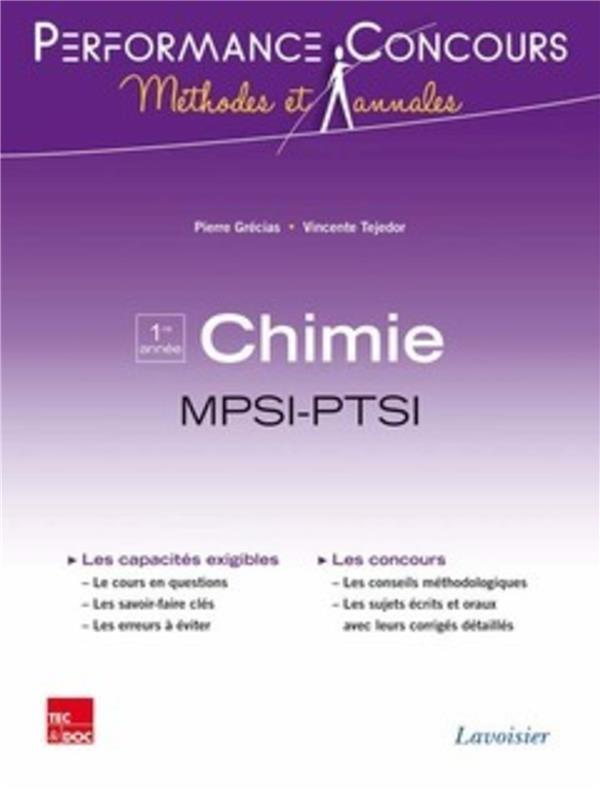 CHIMIE 1RE ANNEE MPSI-PTSI - TEJEDOR VINCENT - Tec et Doc