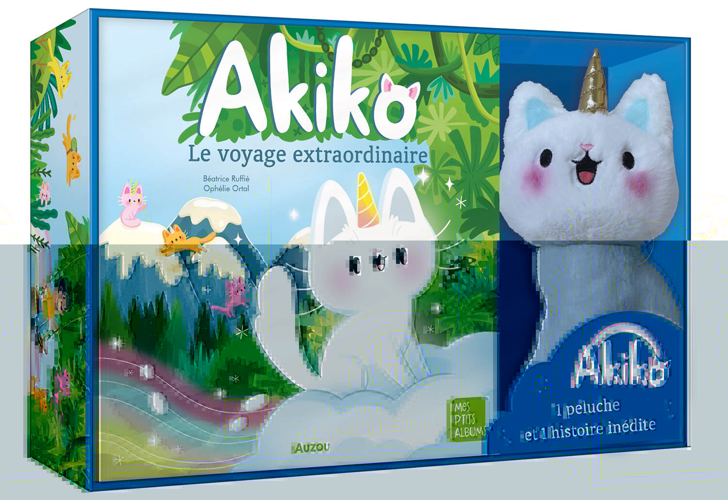 COFFRET PELUCHE AKIKO - LE VOYAGE EXTRAORDINAIRE - Ruffié Béatrice, Ortal Ophélie - AUZOU