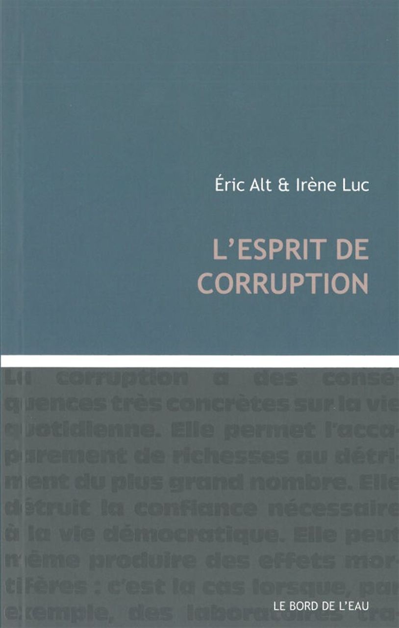 L' Esprit de Corruption - COSSALTE Elisabeth, LUCIE MANDEVILLE  - BORD DE L EAU