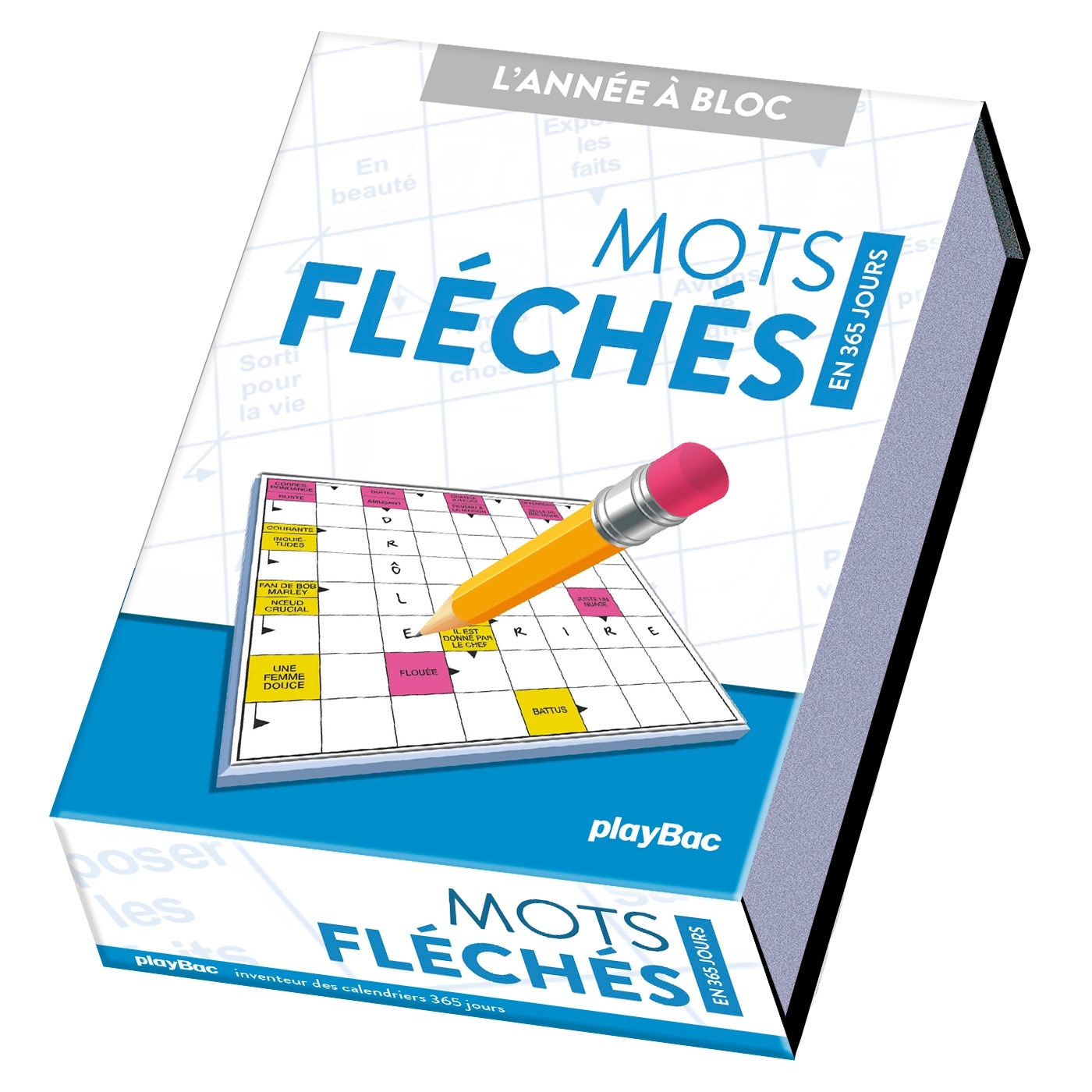 Calendrier Mots fléchés en 365 jours - Année à Bloc - PLAYBAC EDITIONS ,   - PLAY BAC