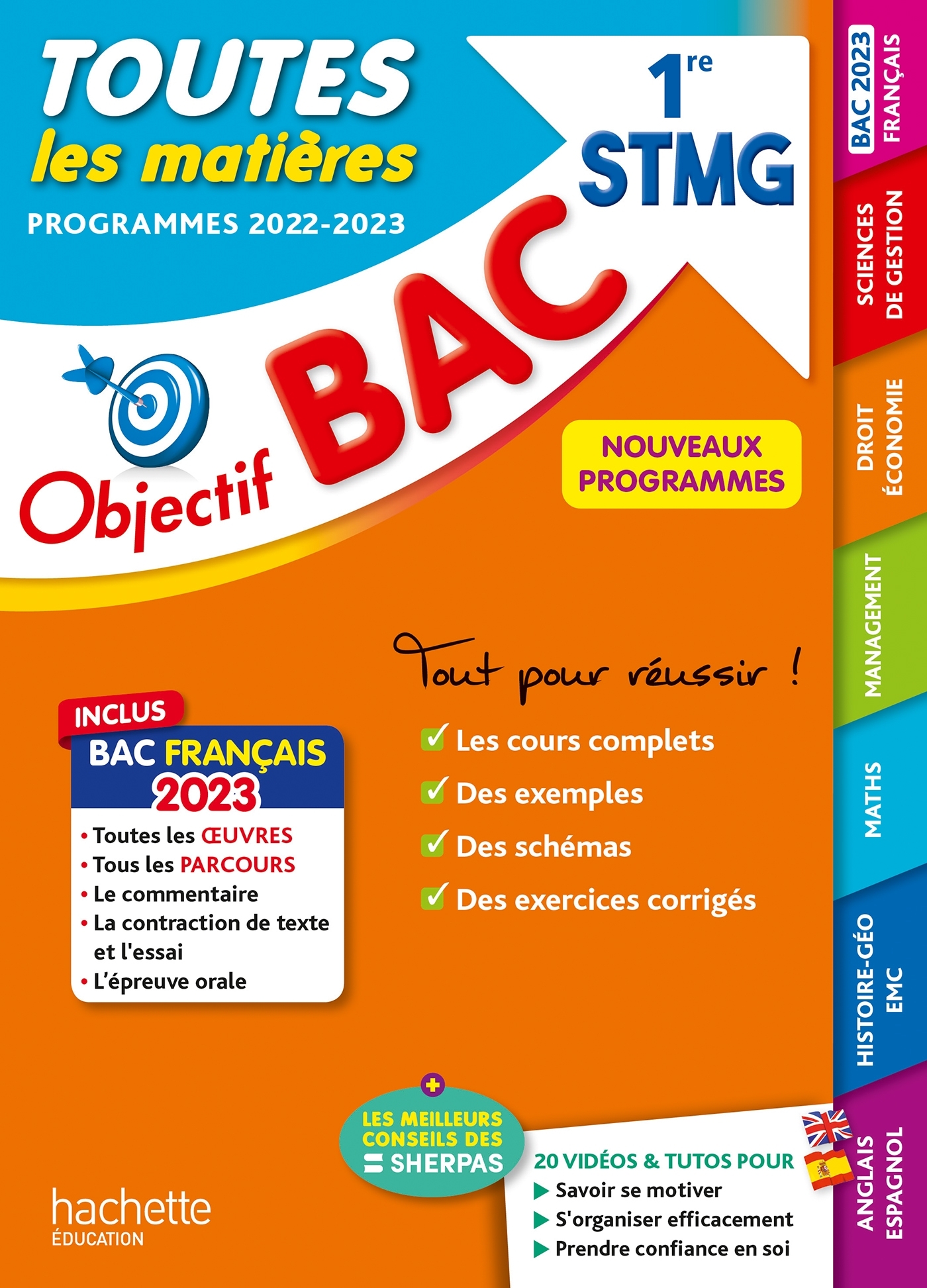 Objectif Bac - Toutes les matières 1re STMG (nouveaux programmes) - Duffau Catherine, Cuttaz Marie-Sophie, Vidal Alain, Prost Alain, Garnier Caroline, Torres Vera Oscar, Di Costanzo Stéphanie, Beschmout T., Durel François, Roberjot Duthion Delphine, Bonne