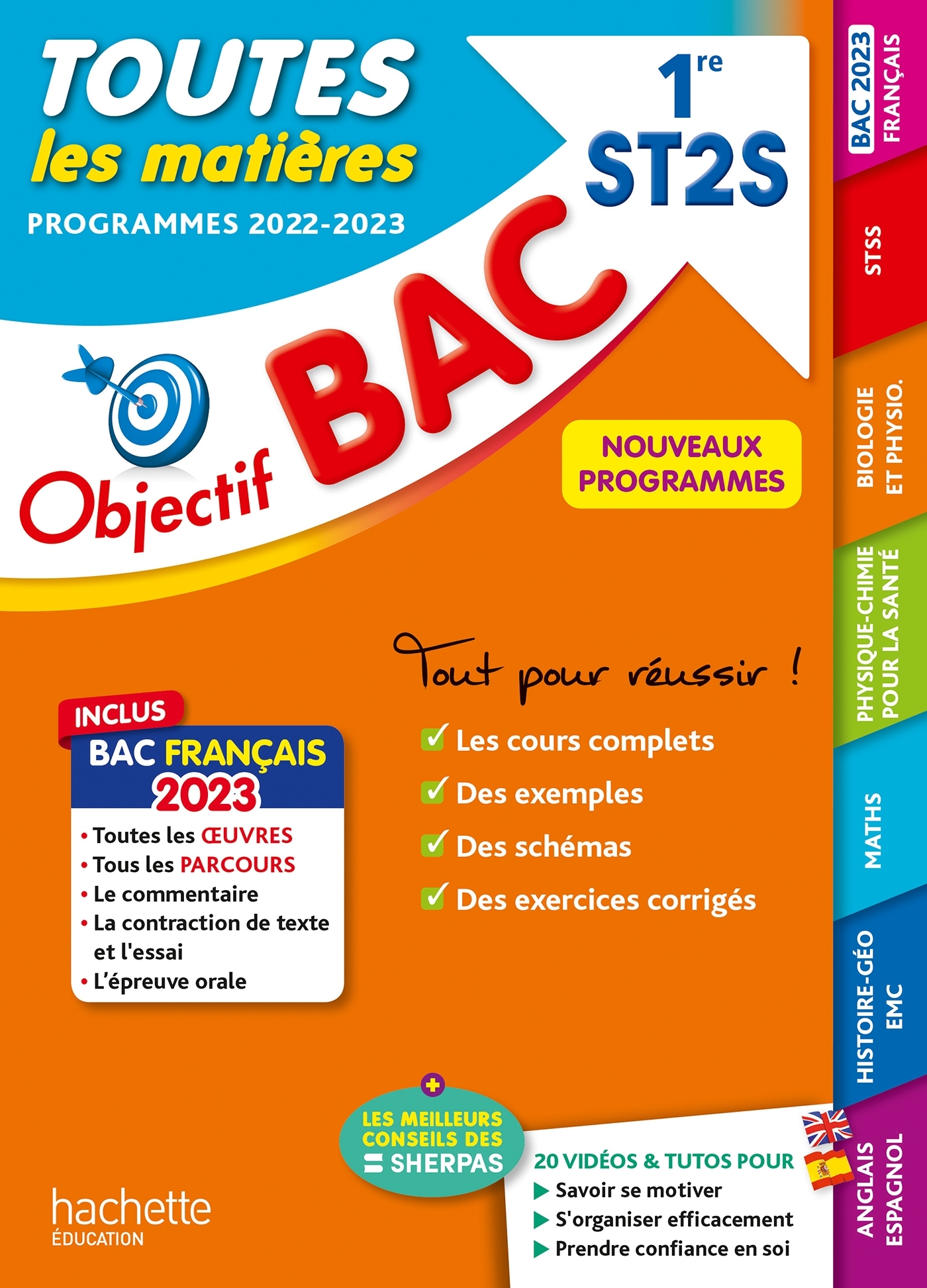 Objectif BAC 2023  - 1re ST2S  Toutes les matières - Duffau Catherine, Prost Alain, Garnier Caroline, Torres Vera Oscar, Ménard Chrystelle, Oumassaoud Mina, Durandeau Jean-Pierre, Marteletti Raphäel, Stillkrauth Michel, Climent Cédric, Cuttaz Marie-Sophie