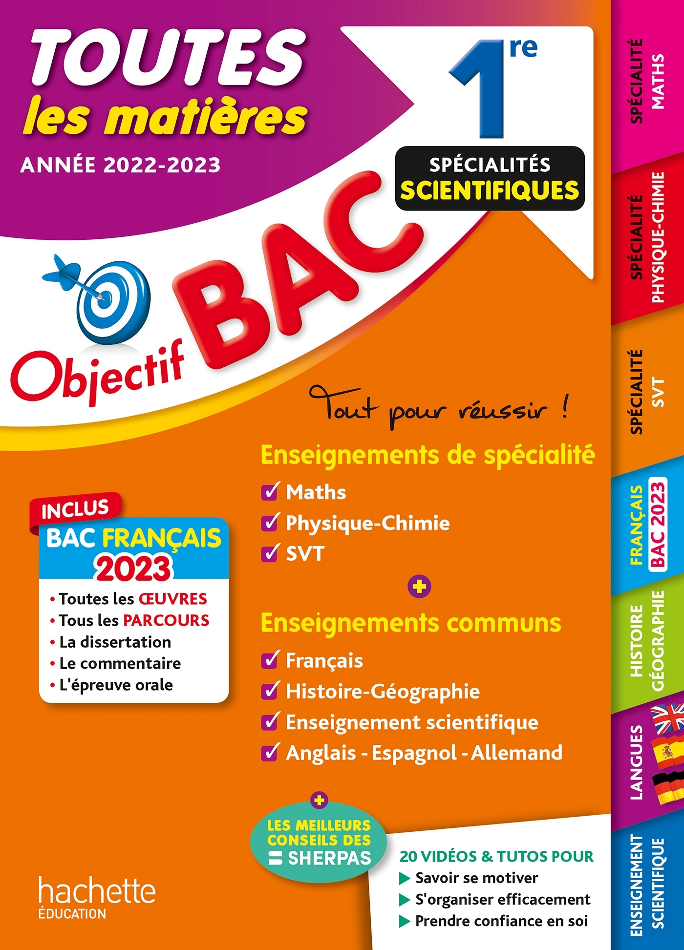 Objectif Bac 2023 - 1re Spécialités scientifiques Toutes les matières - Lisle Isabelle, Zardet Sébastien, Lefèvre Laëtitia, Léonard Arnaud, Garnier Caroline, Salaun Michael, Veyrier-Milan Véronique, Thau Nathalie, Binz Pierre, Dessaint Sébastien, Rousseau