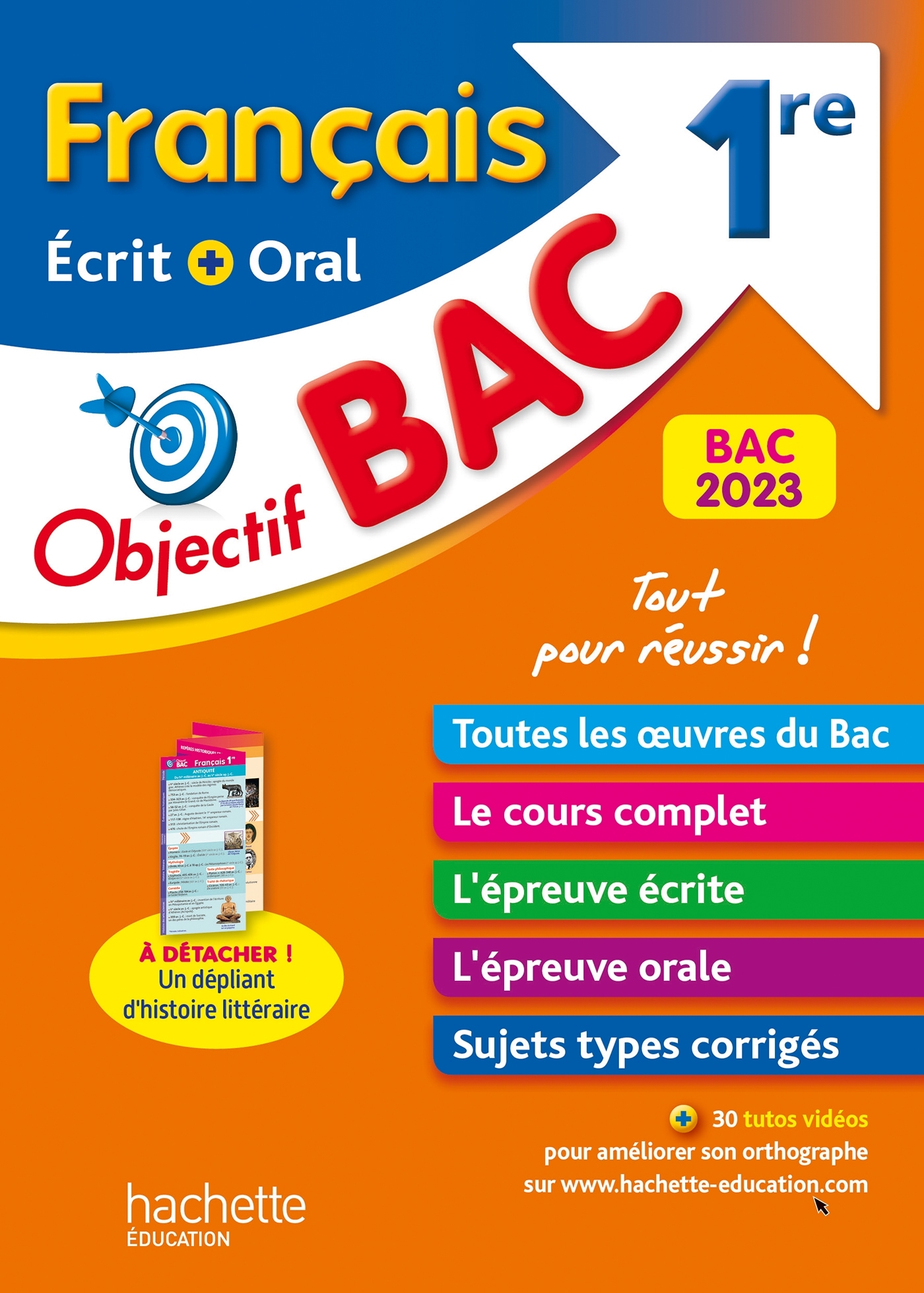 Objectif BAC 2023 - 1re Français écrit et oral - Pinçon Amélie, Sourisse A - HACHETTE EDUC