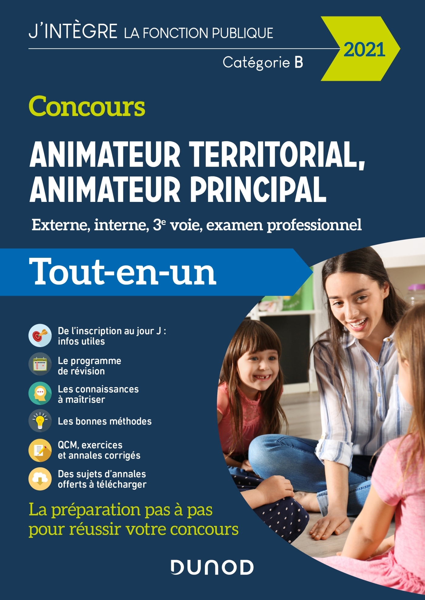 Concours Animateur territorial, animateur principal - 2021 - Voisin Stéphane, Dumont Sandrine, Guégan Yann, Meyer Odile, Mignon Jean-Marie - DUNOD