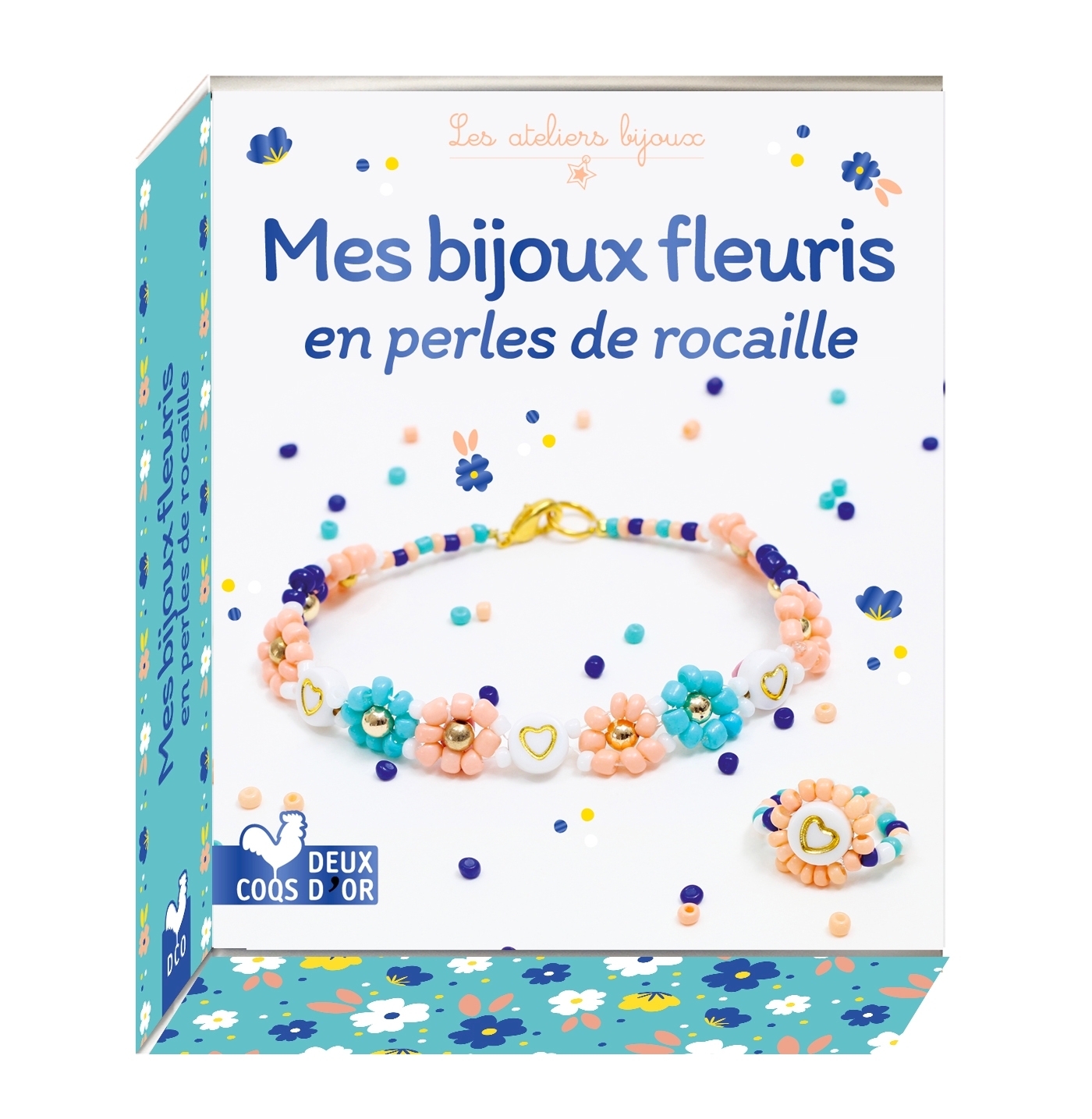 Mes bijoux fleuris en perles de rocaille - mini coffret avec accessoires - Lazerges Laetitia - DEUX COQS D OR