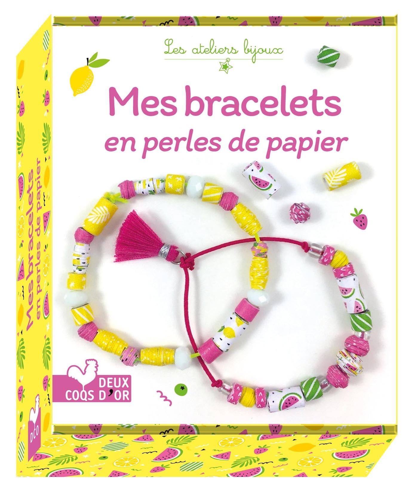 Mes bracelets en perles de papier - mini coffret avec accessoires - Mademoiselle Lupin Mademoiselle Lupin - DEUX COQS D OR