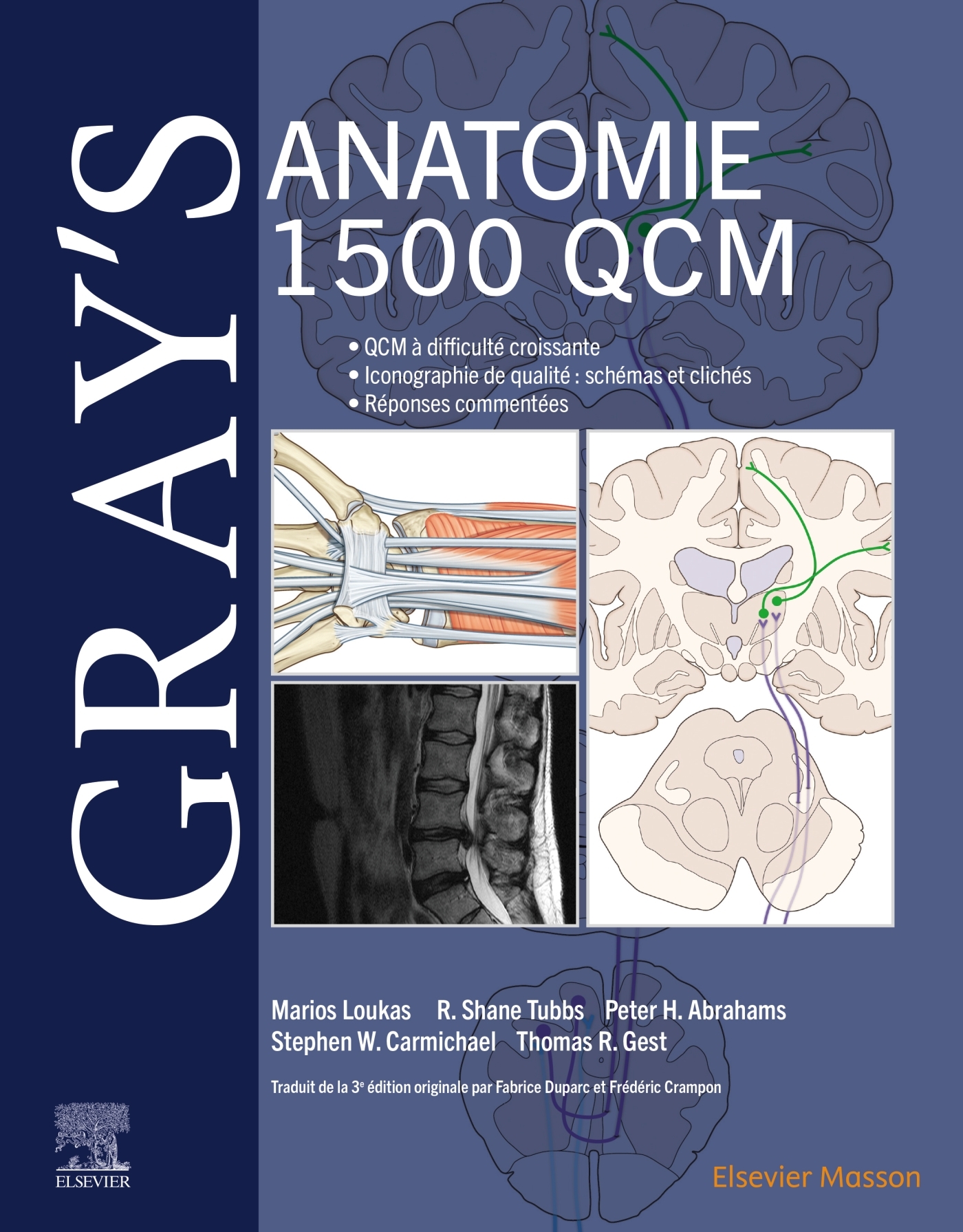 Gray's Anatomie - 1 500 QCM - Loukas Marios, Tubbs R. Shane, Abrahams Peter H., Carmichael Stephen W. - MASSON