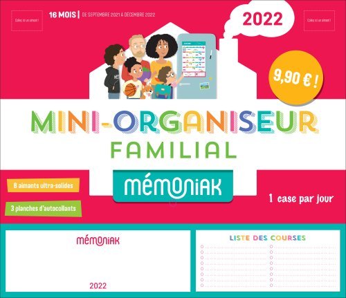 Mini-organiseur familial Mémoniak 2021-2022 - Nesk Nesk - 365 PARIS