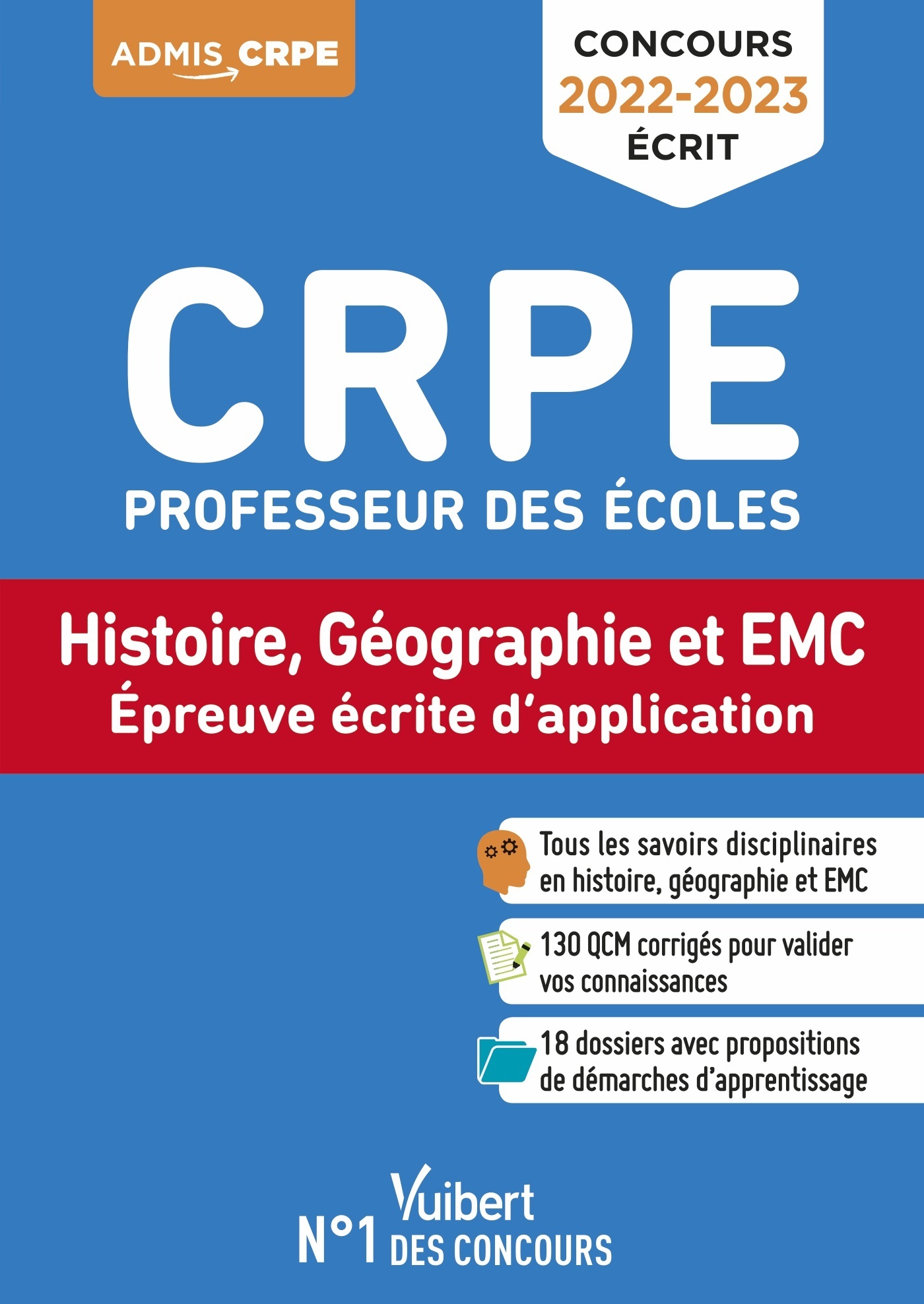 CRPE - Concours Professeur des écoles - Histoire-Géographie et EMC - Réussir sa démarche d'apprentissage - Loison Marc, Considère Sylvie, Janson André, Malczyk Bernard - VUIBERT