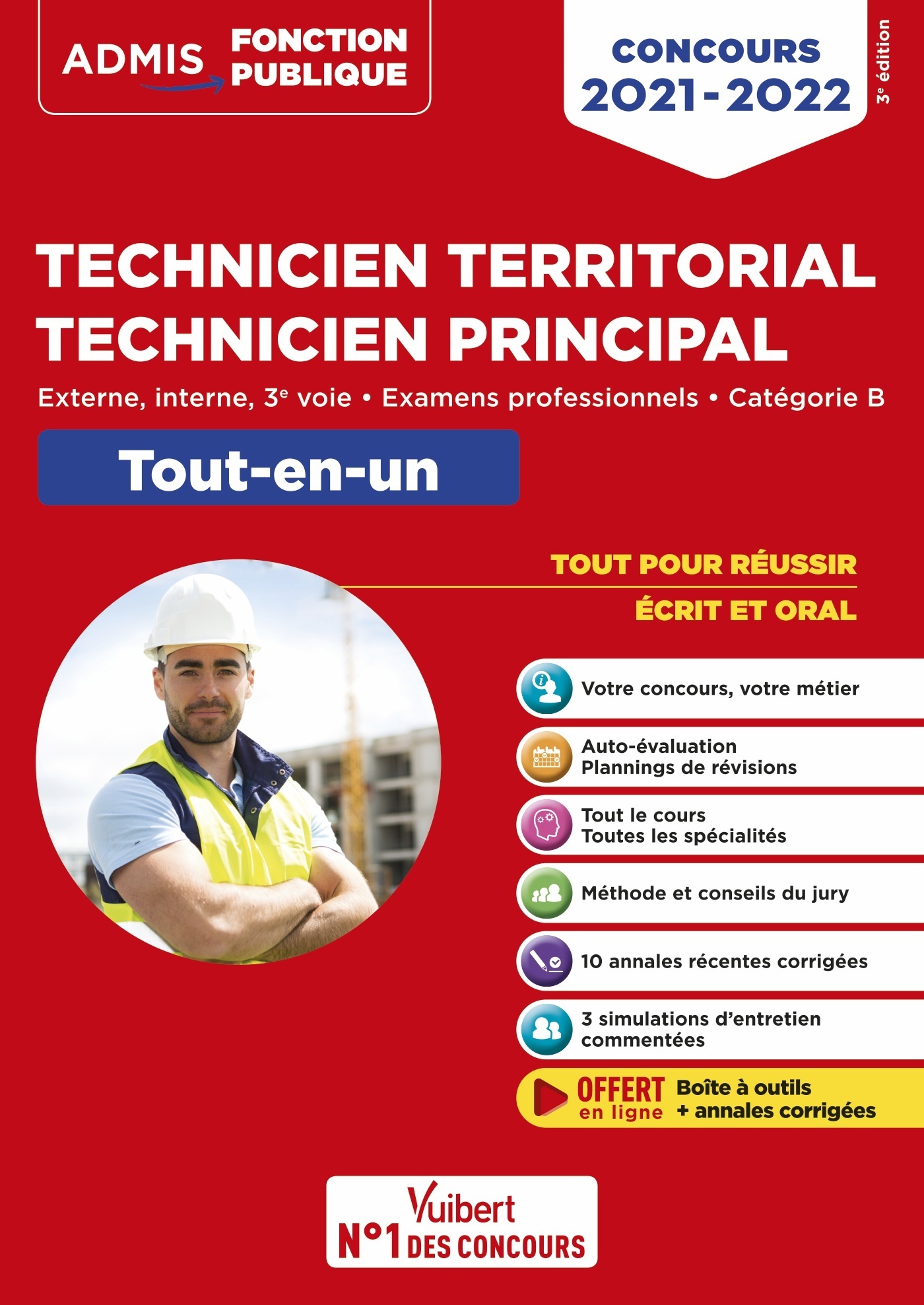 Concours Technicien territorial - Technicien principal - Catégorie B - Tout-en-un - Crépeaux Pierre, Fenard Youenn, FENARD Anaïs - VUIBERT