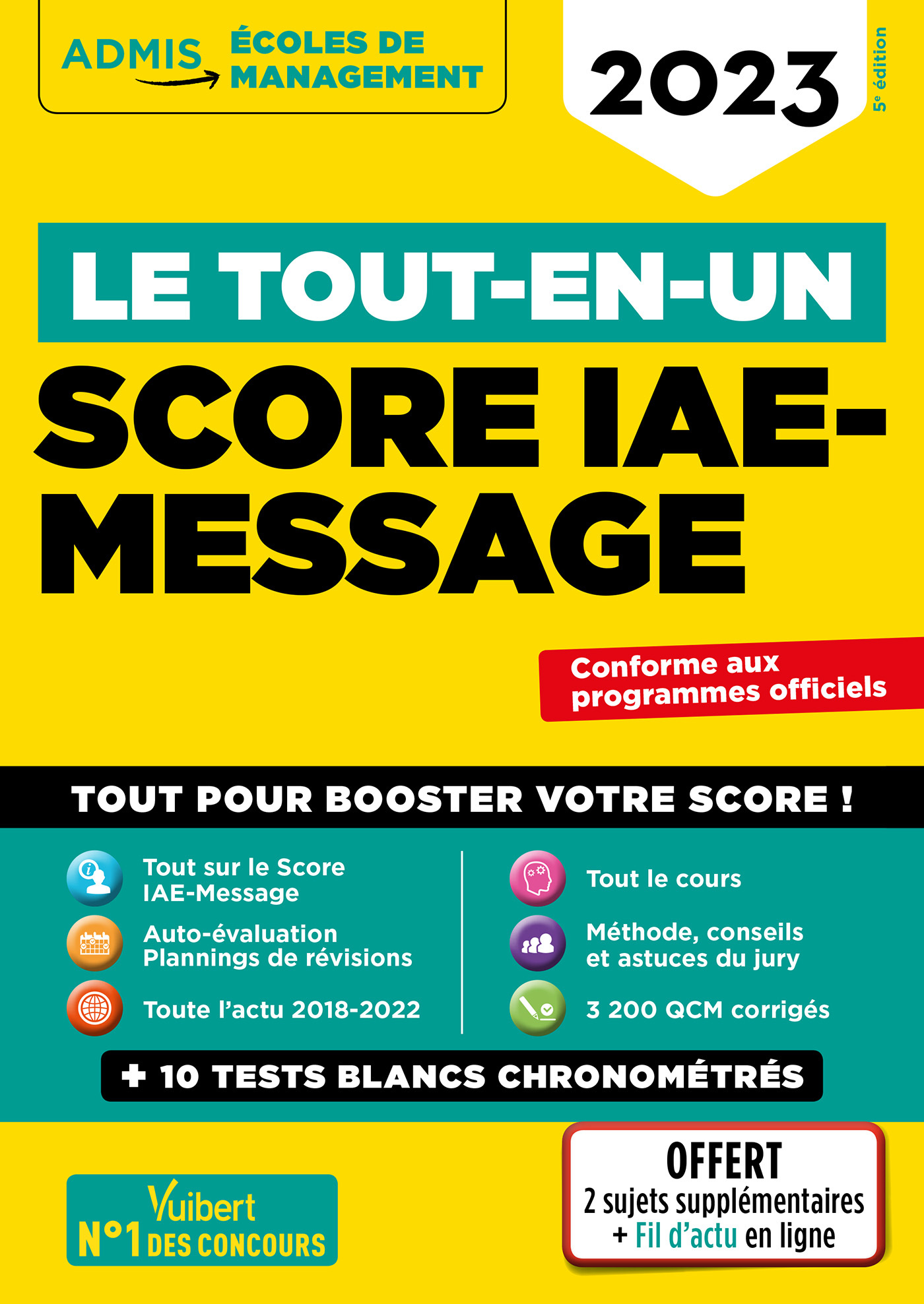 Le tout-en-un Score IAE-MESSAGE - 13 tests blancs - Fil d'actu offert - Dumas Dominique, Camoin Julie, Pérès Rémi, GUEGUEN MANDI, THIERRY Benoit, Thierry-Hildenbrand Benoît - VUIBERT