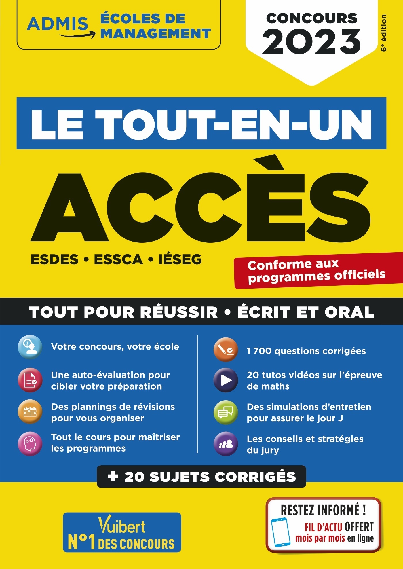 Le tout-en-un ACCES - 20 sujets corrigés - 20 tutos offerts - Picchiottino Jean-Dominique, Mattern Sophie, Bonnerot Anne-Marie, Boursat Marie-Laure, Thierry-Hildenbrand Benoît - VUIBERT